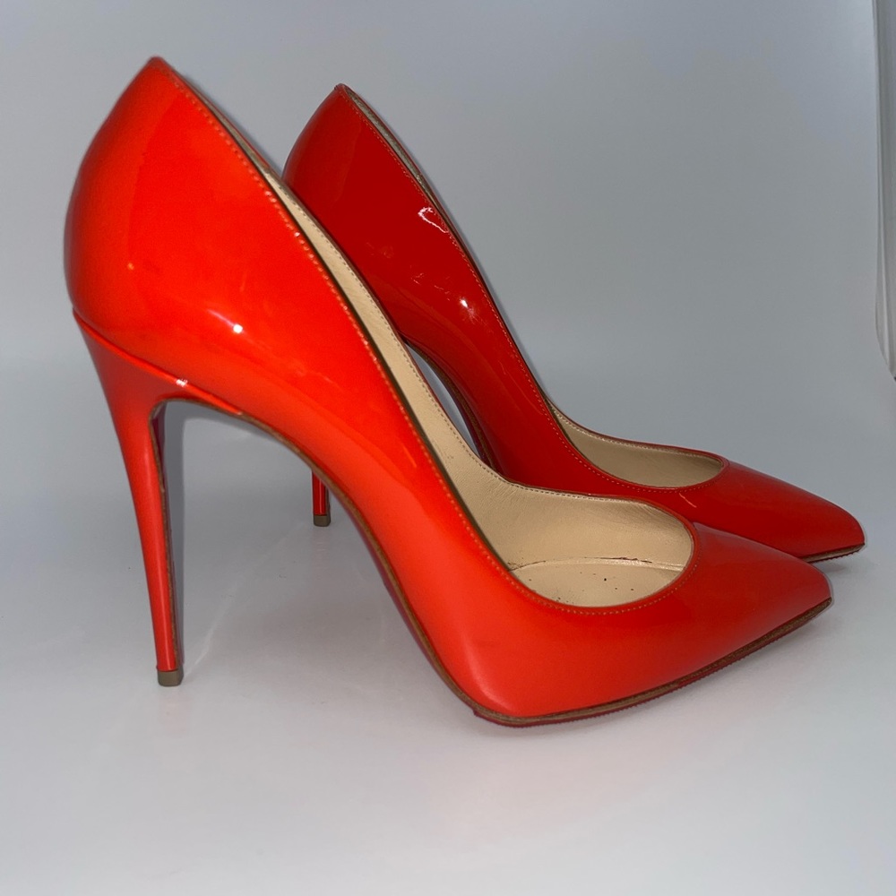 Orange Christian Louboutin Pigalle Follies.